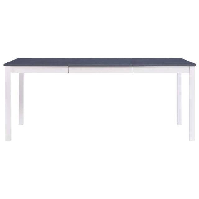 Berkfield Home Dining Table White & Grey 180x90x73 cm Pinewood - Size: 180 x 90 x 73 cm - image 1