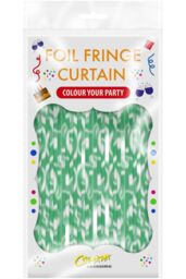 Netagon Shimmer Tinsel Curtain Reindeer Christmas Tree Design 3M x 1M Green - thumbnail 2