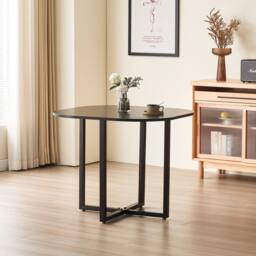 Comfy Living Ltd Black 90cm Square Dining Table Set with 4 White Chairs - thumbnail 8