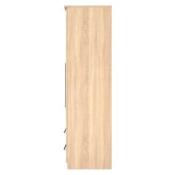 Ready Assembled 2 U Carlton 2 Door 2 Drawer Mirrored Robe (Ready Assembled) in Light Oak - Size: Large - thumbnail 3