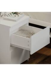 HD Designs Denver 2 Drawer Bedside Chest 400 x 295 x 295 mm in White - thumbnail 6