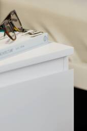HD Designs Denver 2 Drawer Bedside Chest 400 x 295 x 295 mm in White - thumbnail 5