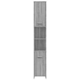 Berkfield Home Bathroom Cabinet Grey Sonoma 30x30x183.5 cm Engineered Wood - thumbnail 3