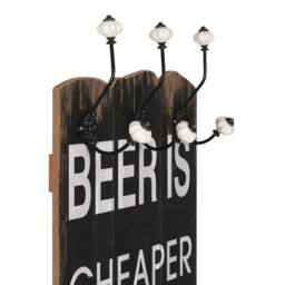 Berkfield Home Wall-mounted Coat Rack with 6 Hooks 120x40 cm - thumbnail 3