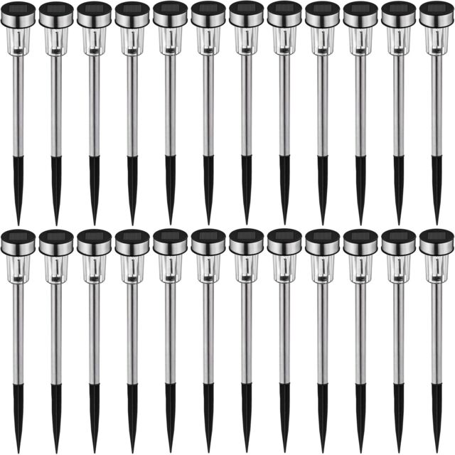 tectake Outdoor Lights Set Of 24 in Silver - Size: 24 Pack - image 1
