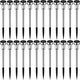 tectake Outdoor Lights Set Of 24 in Silver - Size: 24 Pack