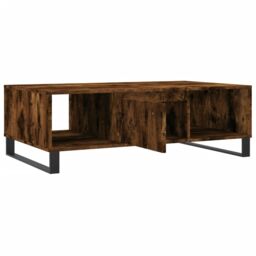 Berkfield Home Coffee Table Smoked Oak 104x60x35 cm Engineered Wood in Brown - Size: 104 x 60 x 35 cm - thumbnail 6