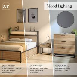 X Rocker Denver Chest Of 3 Drawers With LED App Control Lights in Light Oak - thumbnail 5