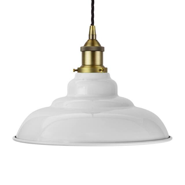 SE Home Pale Grey St Edmund's Pendant Light - Matt Antique Brass - image 1
