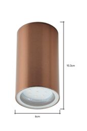 BHS Lighting Jared Outdoor Ceiling Light in Copper - thumbnail 5
