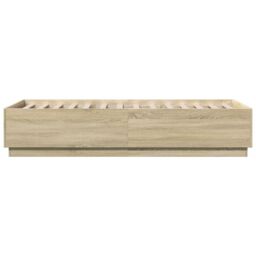 Berkfield Home Bed Frame without Mattress Sonoma Oak 90x200 cm in Brown - thumbnail 5
