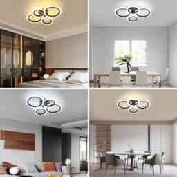 Pheashine Bright Acrylic Ceiling Light 32W 3000-6500K With Remote Control in Black - thumbnail 7