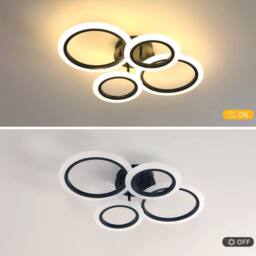 Pheashine Bright Acrylic Ceiling Light 32W 3000-6500K With Remote Control in Black - thumbnail 5