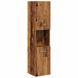 Berkfield Home 5 Piece Bathroom Furniture Set Old Wood Engineered Wood in Brown - thumbnail 6
