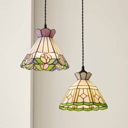 ValueLights Beatrix Tiffany Glass Easy Fit Ceiling Pendant Light Lamp Shade - thumbnail 6