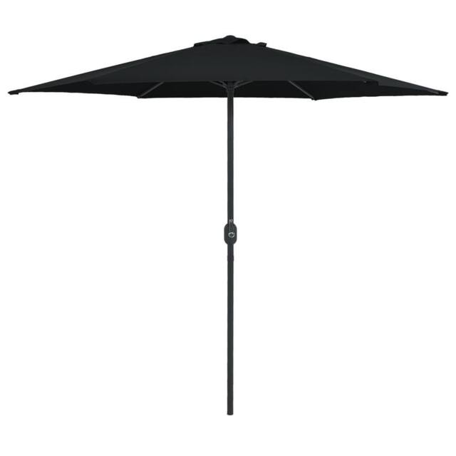 Berkfield Home Outdoor Parasol with Aluminium Pole 270x246 cm Black - image 1