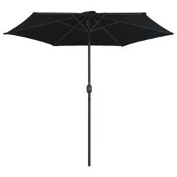 Berkfield Home Outdoor Parasol with Aluminium Pole 270x246 cm Black - thumbnail 3
