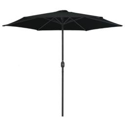 Berkfield Home Outdoor Parasol with Aluminium Pole 270x246 cm Black - thumbnail 2