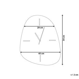 Wyld and Coco Mirrored Wall Clock Silver Black Glass 54 x 45 cm - thumbnail 4