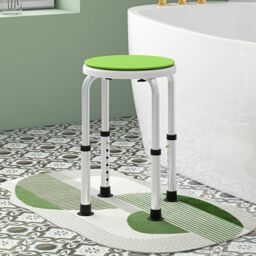 HOMCOM 360 Degree Swivel Shower Stool w/ Non-Slip Feet for Disabled Green - thumbnail 1