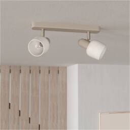 Loops Design Sandy Satin Nickel Double Ceiling Spotlight for Indoor Space - thumbnail 3