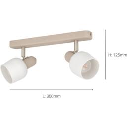 Loops Design Sandy Satin Nickel Double Ceiling Spotlight for Indoor Space - thumbnail 5