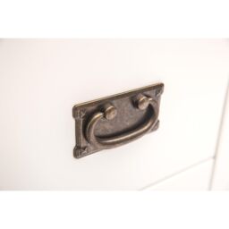 Cabinet Bits Cosenza 4 Drawer Chest of Drawers Bras Drop Handle in Off-White - thumbnail 6