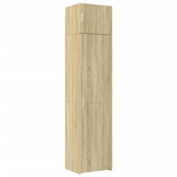 Berkfield Home Slim Storage Cabinet Sonoma Oak 50x42.5x225 cm Engineered Wood in Brown - thumbnail 2