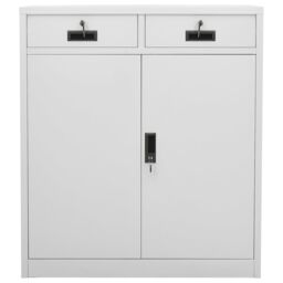 Berkfield Home Office Cabinet Light Grey 90x40x102 cm Steel - Size: 90 x 40 x 102 cm - thumbnail 2