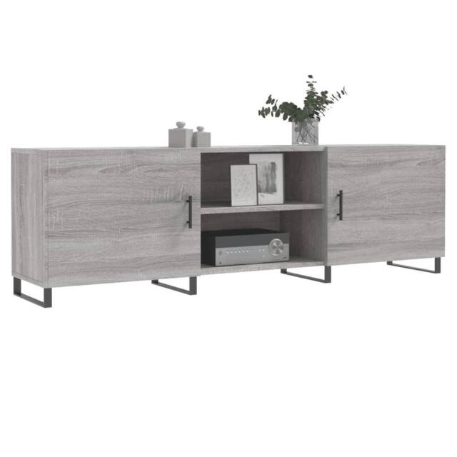 Berkfield Home TV Cabinet Grey Sonoma 150x30x50 cm Engineered Wood - Size: 150 x 30 x 50 cm - image 1