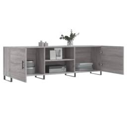 Berkfield Home TV Cabinet Grey Sonoma 150x30x50 cm Engineered Wood - Size: 150 x 30 x 50 cm - thumbnail 4