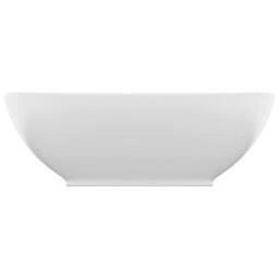 Berkfield Home Luxury Basin Oval-shaped Matt White 40x33 cm Ceramic - thumbnail 3