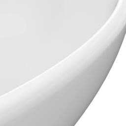 Berkfield Home Luxury Basin Oval-shaped Matt White 40x33 cm Ceramic - thumbnail 5