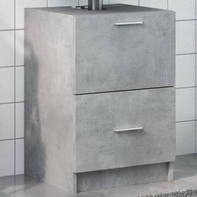 Berkfield Home Sink Cabinet Concrete Grey 40x37x59 cm Engineered Wood - Size: 40 x 37 x 59 cm - image 1
