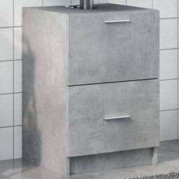 Berkfield Home Sink Cabinet Concrete Grey 40x37x59 cm Engineered Wood - Size: 40 x 37 x 59 cm