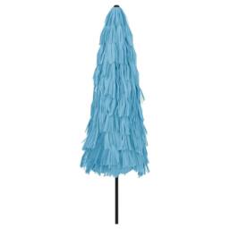 Berkfield Home Durable Garden Parasol with Steel Pole Blue 324x324x247 cm in Aqua - Size: 324 x 324 x 247 cm - thumbnail 6