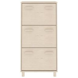 Berkfield Home Shoe Cabinet HAMAR Honey Brown 59.5x35x117 cm Solid Wood Pine in Light Tan