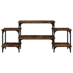 Berkfield Home TV Cabinet Smoked Oak 117x35x52 cm Engineered Wood in Brown - Size: 117 x 35 x 52 cm - thumbnail 5