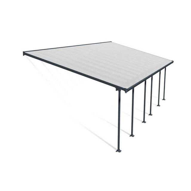 Palram Patio Cover Feria 4M Deep 4X8.50 Clear - L850 x W385 x H305 - Grey - image 1