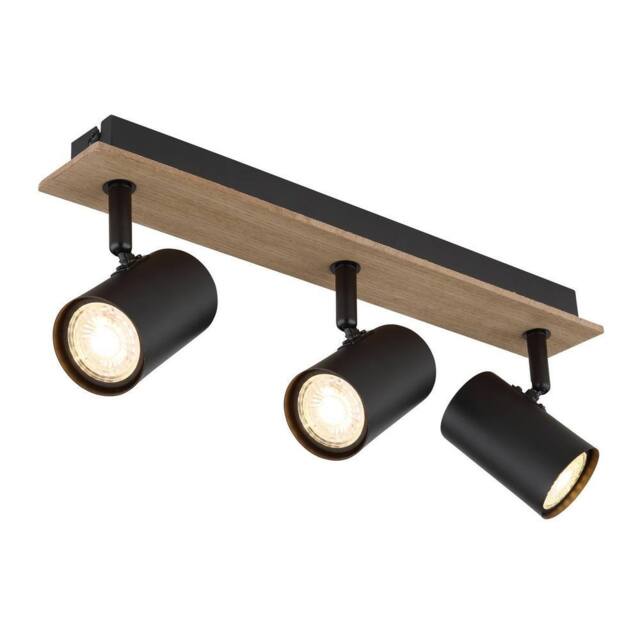 Netlighting Linca Ceiling Spotlight Bar Matt Black 3x GU10 - image 1