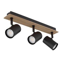 Netlighting Linca Ceiling Spotlight Bar Matt Black 3x GU10 - thumbnail 2