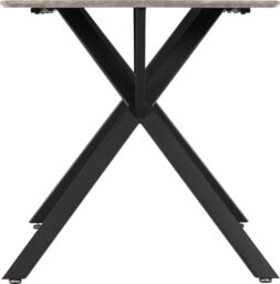 Seconique Athens Rectangular Concrete Effect Dining Set with Avery Chairs in Grey - thumbnail 5