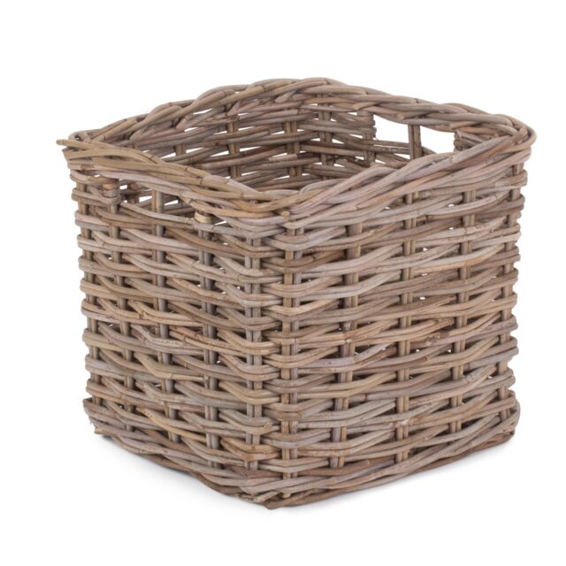 Red Hamper Rattan Square Kubu Grey Rattan Storage Basket - image 1