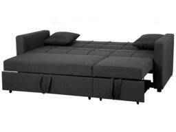 LUXURY LIFE Malthe Linen 3 Seater Sofa Bed in Dark Grey - thumbnail 3