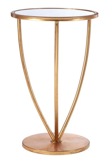 Orsina Elegant Mirror Top & Gold Frame Side Table, Sturdy Side Table By Couch, Versatile Small Lounge Table - image 1