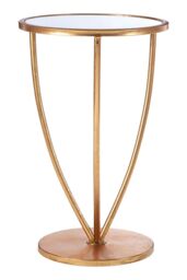 Orsina Elegant Mirror Top & Gold Frame Side Table, Sturdy Side Table By Couch, Versatile Small Lounge Table - thumbnail 4