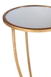 Orsina Elegant Mirror Top & Gold Frame Side Table, Sturdy Side Table By Couch, Versatile Small Lounge Table - thumbnail 3
