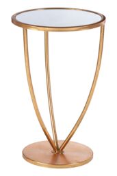 Orsina Elegant Mirror Top & Gold Frame Side Table, Sturdy Side Table By Couch, Versatile Small Lounge Table - thumbnail 2
