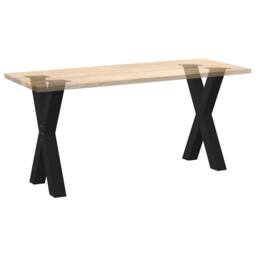 Berkfield Home Dining Table Legs X-Shaped 2 pcs Black 60x(72-73) cm Steel - thumbnail 8