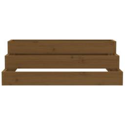 Berkfield Home Planter Honey Brown 80x80x27 cm Solid Wood Pine - Size: 80 x 80 x 27 cm - thumbnail 4